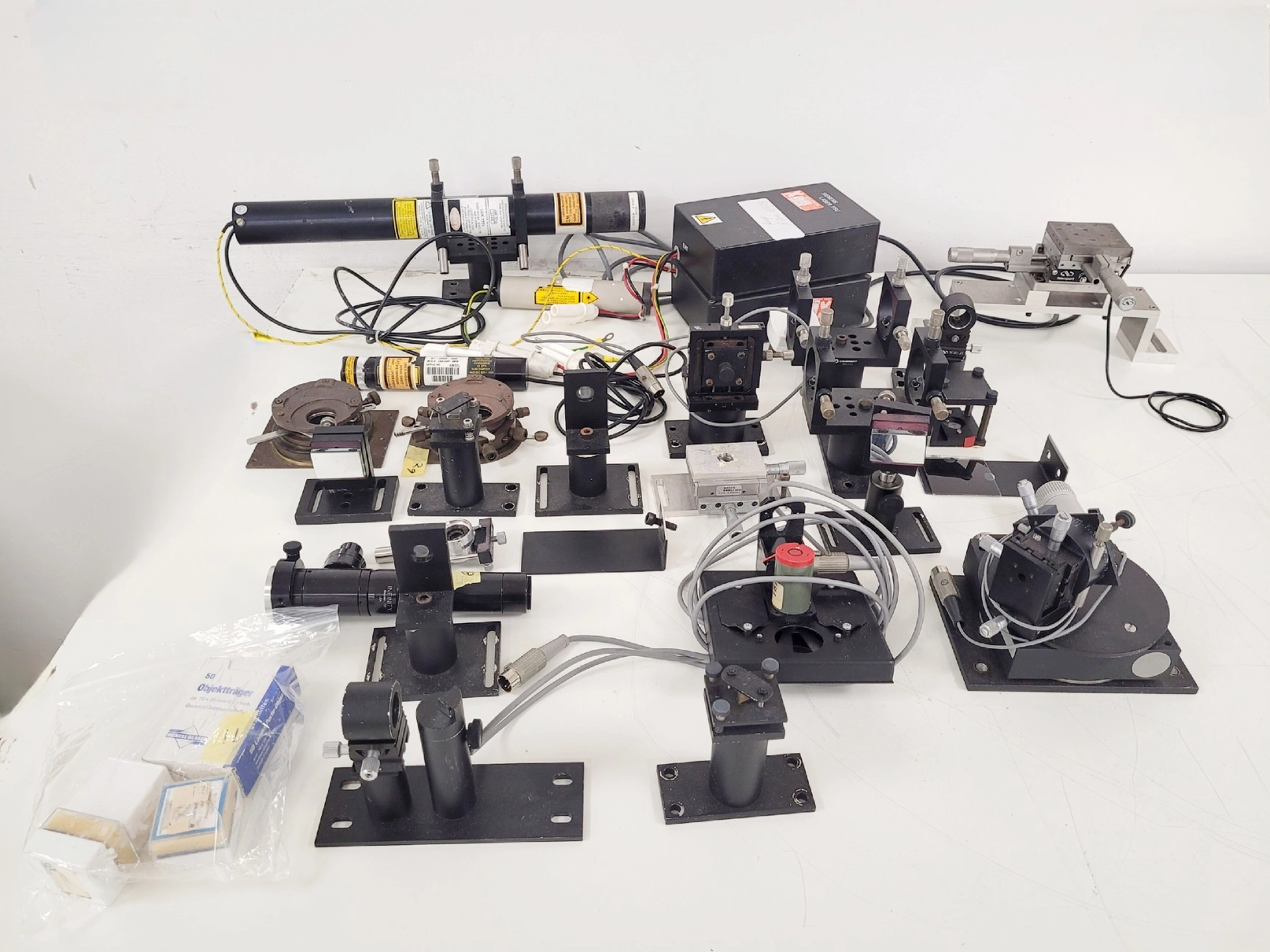 Job Lot of Miscellaneous Microscope Parts And Laser Parts Lab