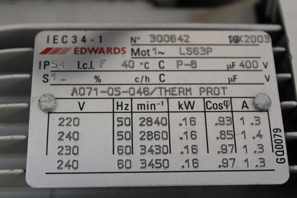 Edwards High Vacuum Laboratory Pump E2M1.5 Lab Equipment