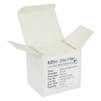 Bellco EZBio Gridded Disc Filter, 0.45&micro;m MCE, White and Gridded, 47mm, Sterile, 100/PK 4528-00522