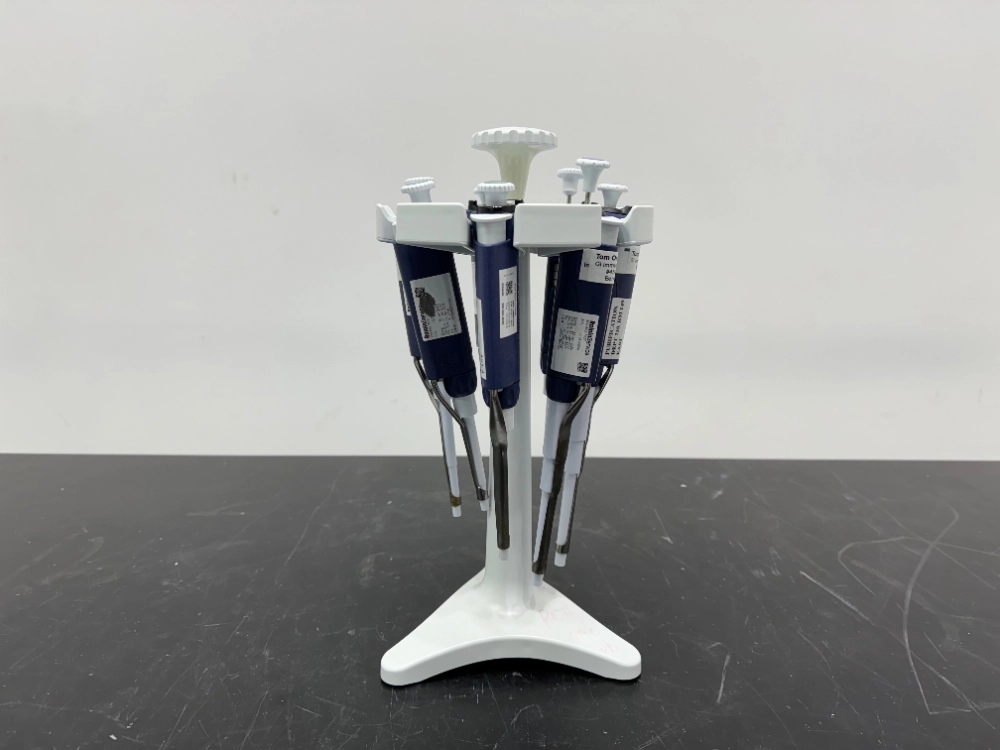 Rainin Pipette-Lite Single Channel Pipettes - Quantity 7 with Stand