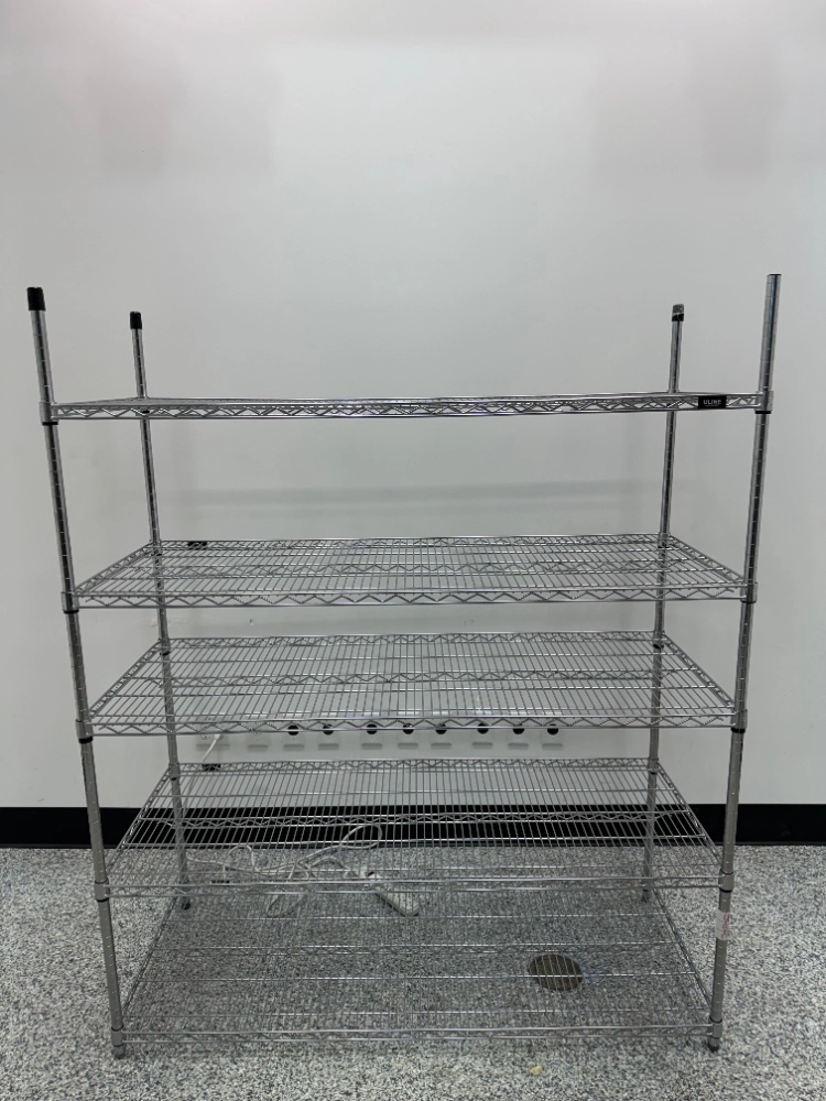 5' Uline Stationary Wire Shelving Unit