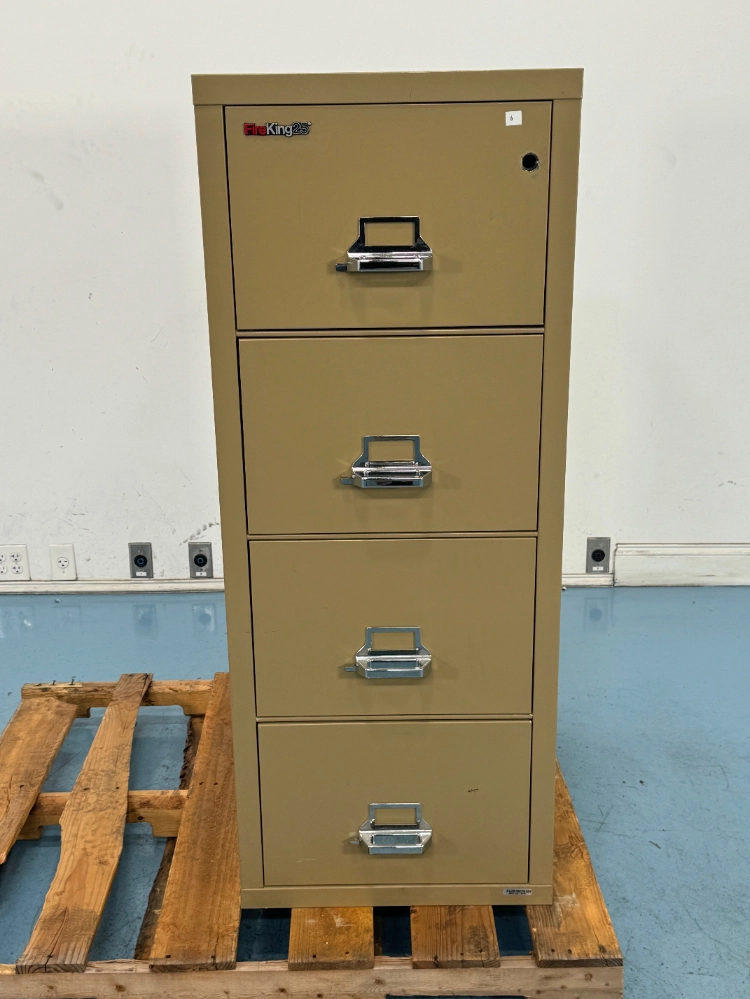 Fire King 4 Drawer Filing Cabinet