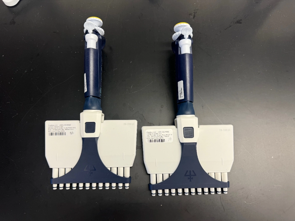 Gilson Pipetman 200ul Multichannel Pipettes - Quantity 2