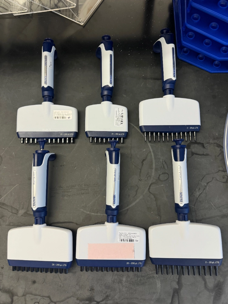 Rainin Pipet-Lite XLS Multichannel Pipettes - Quantity 6