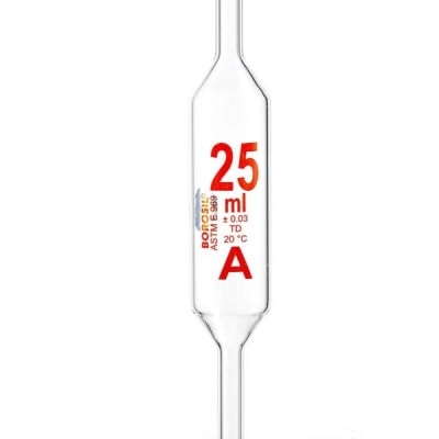 Bellco Borosil Pipettes, Volumetric, Class A, 25mL, Batch Cert, 10/CS 4528-01139