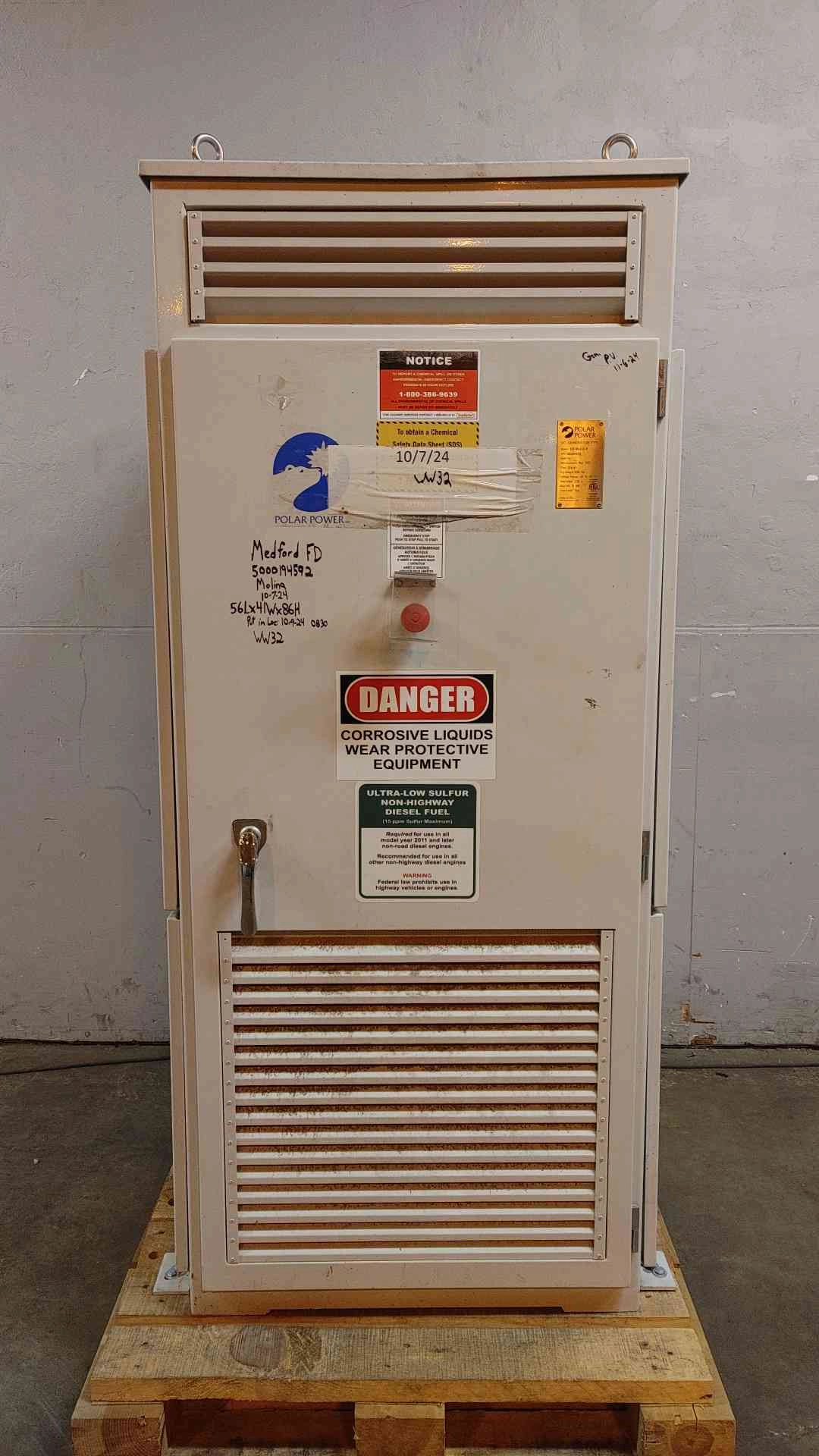 Polar Power DC Generator 15KW 270A 40-60V Diesel 90 Hrs 8220-603-D-15-02 TESTED(106317)