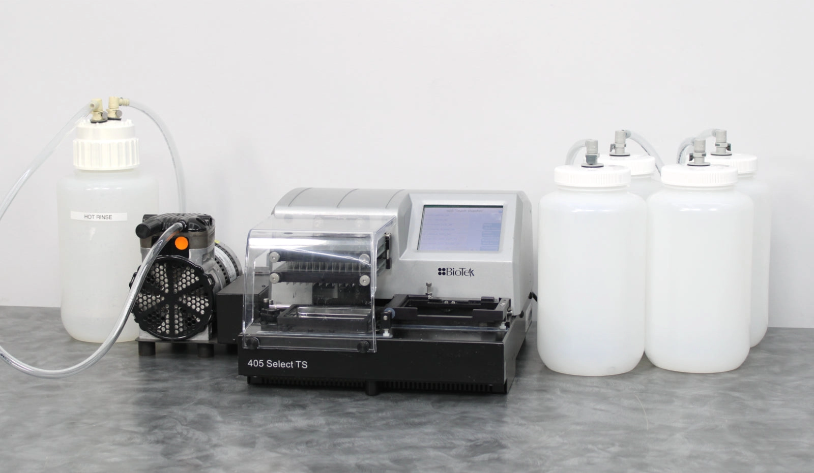 BioTek 405 Select TS Microplate Washer 405TSUVS 96-Well Manifold and Vacuum Pump