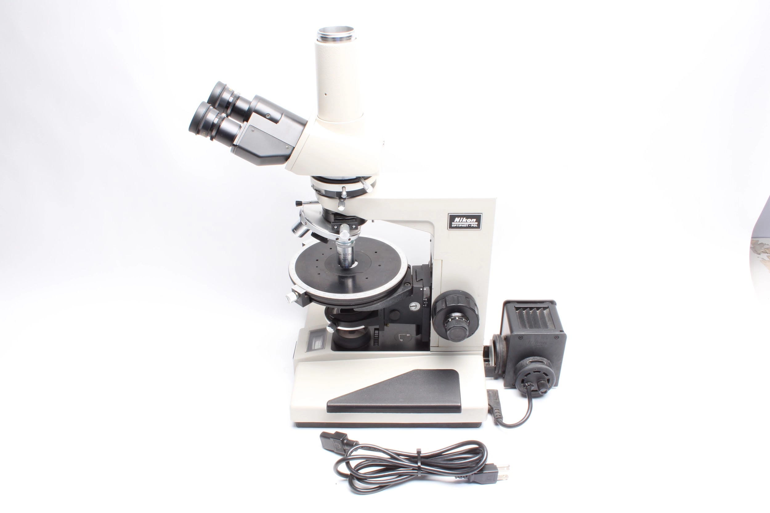 Nikon Optiphot POL Polarizing Trinocular Microscope Optiphot-POL With Objectives