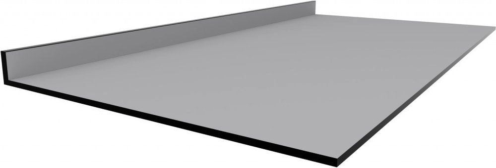 CLP Phenolic Resin Sink Countertop (50"W x 30"D x 3/4"H) with 15x25 sink cutout and 4"H Backsplash for 48" Lab Sink Cabinet (Color: Black)