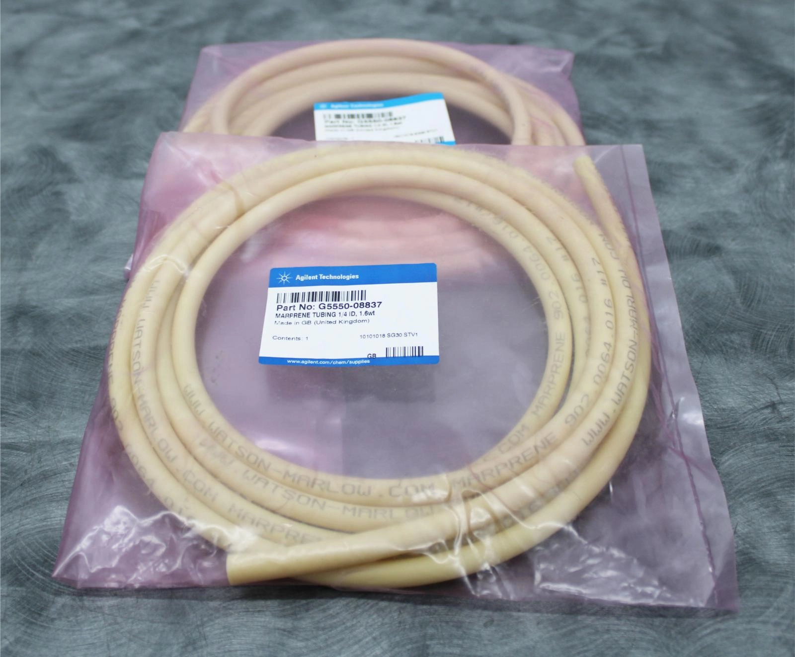 x2 Agilent Technologies G5550-08837 Marprene Tubing 1/4 Inch I.D. 10 ft. Length