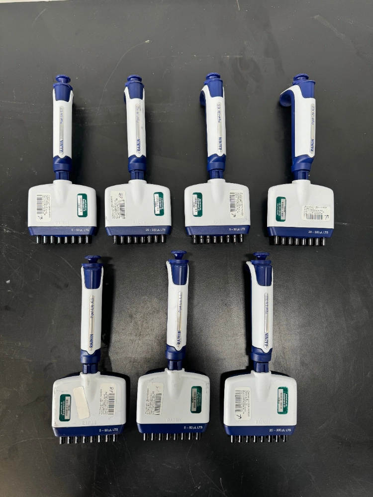 Rainin Pipet-Lite XLS Multichannel Pipettes - Quantity 7