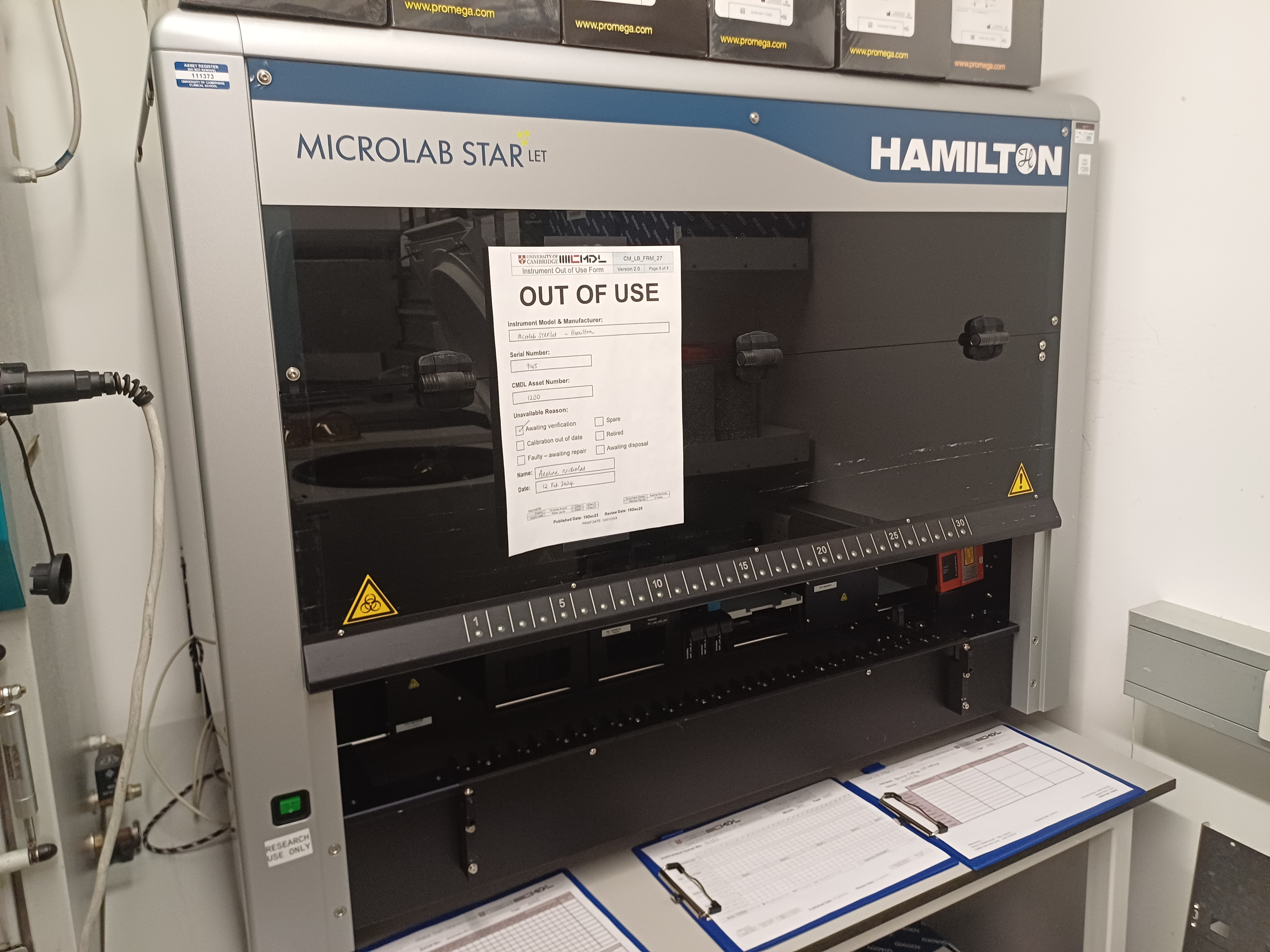 HAMILTON MICROLAB STAR (almost never used)