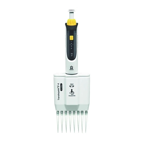 BrandTech Scientific Transferpette S-8 Multichannel M8-50, 5 to 50ul Pipette