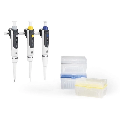 BrandTech Scientific Transferpette S Standard Pipette Starter Kit, 0.5 to 1000ul