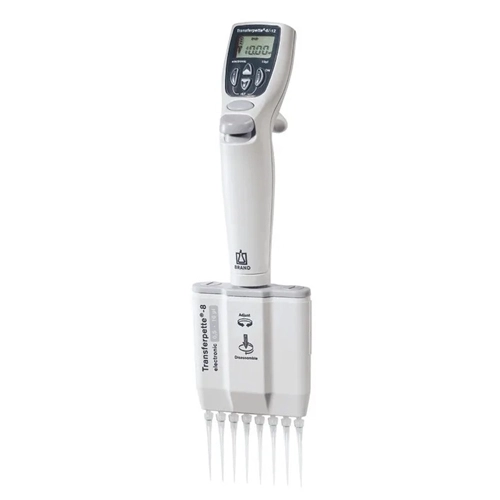 BrandTech Scientific Transferpette-8 Electronic Multichannel Pipette, 0.5 to 10ul