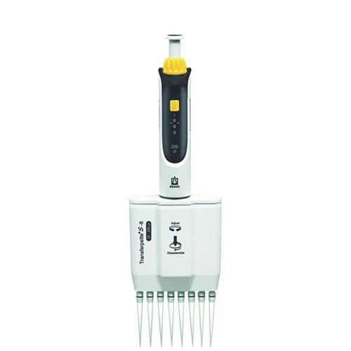 BrandTech Scientific Transferpette S-8 Multichannel M8-200, 20 to 200ul Pipette