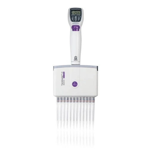 BrandTech Scientific Transferpette-12 Electronic Multichannel Pipette, 50 to 1250ul