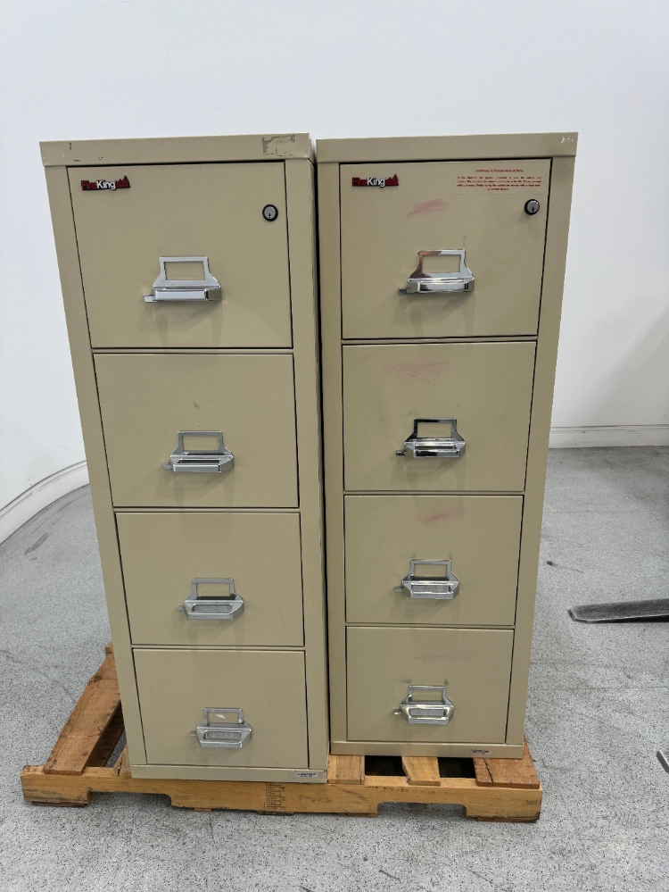 FireKing 4 Drawer Fire Safe Filing Cabinets - Quantity 2