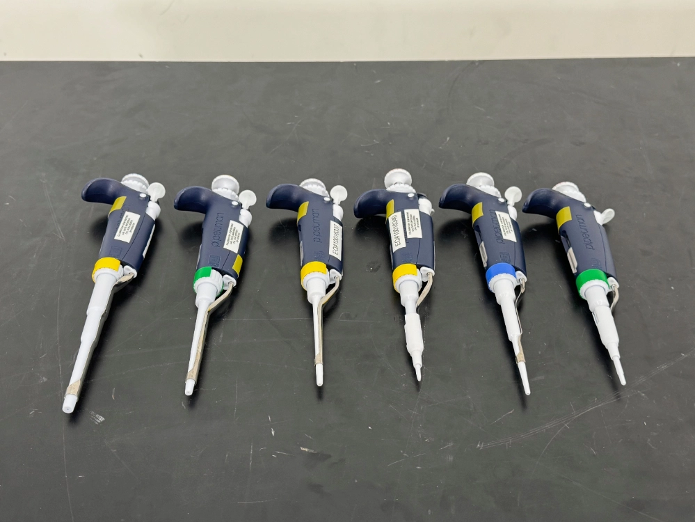 Gilson Pipetman Single Channel Pipettes - Quantity 6