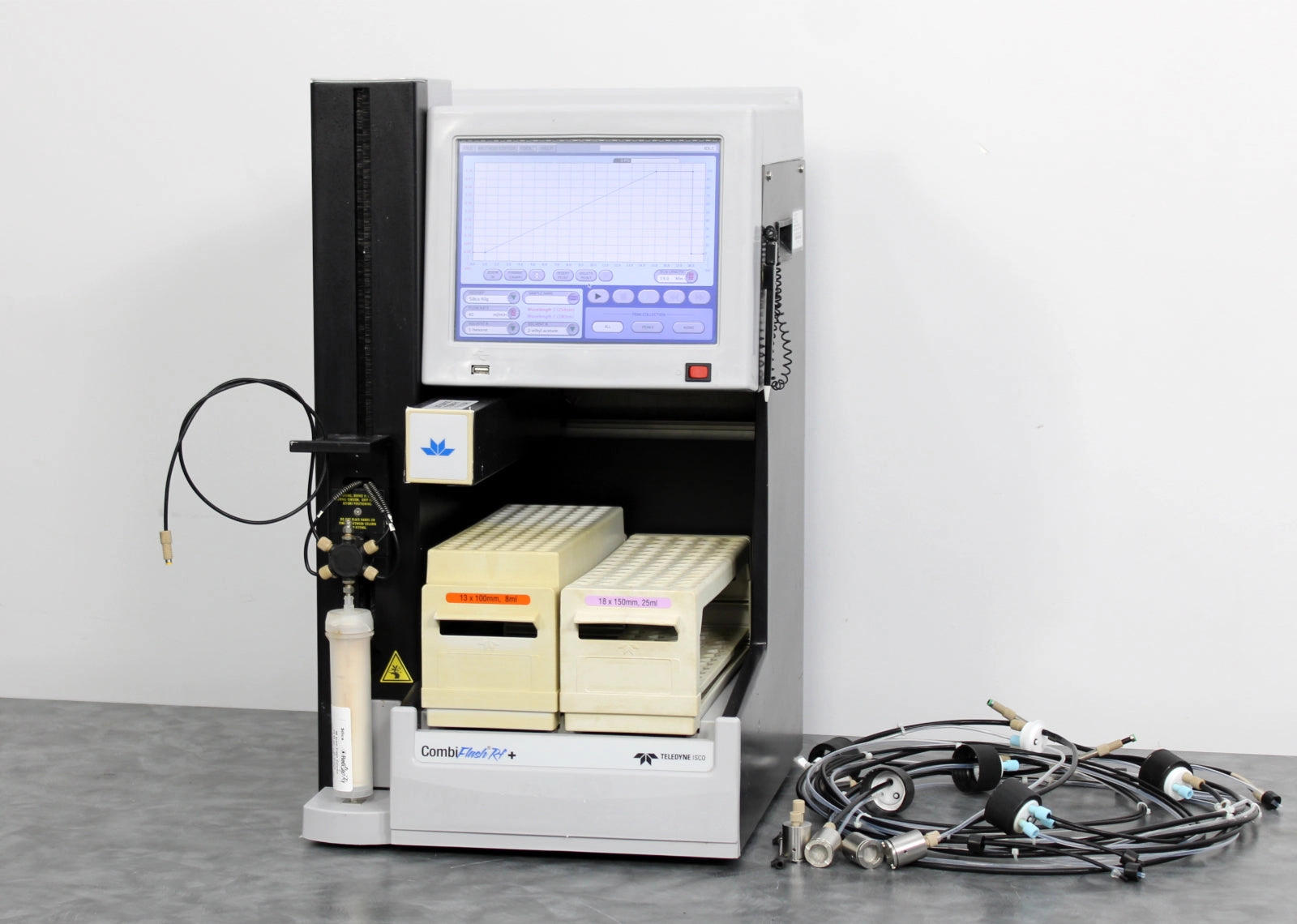 Teledyne Isco CombiFlash RF+ Automated Flash Chromatography 625230021 w/ 2 Racks