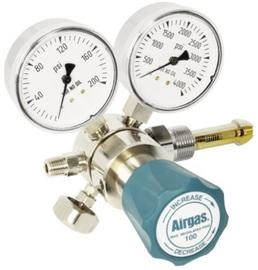 Airgas Model 244 Nickel-Plated Brass Analytical Two Stage Regulator With CGA-580 Connection - 3374826