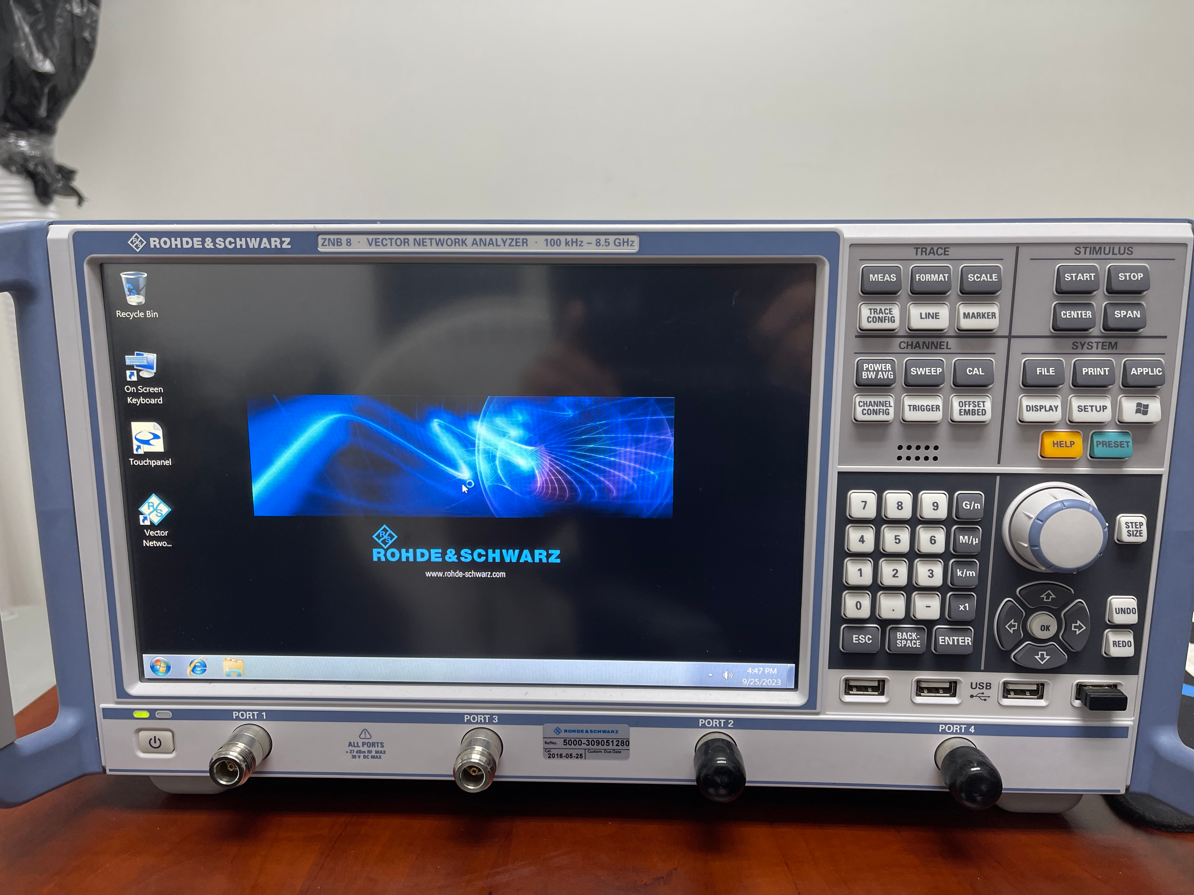 Rohde & Schwarz ZNB-8, 4 Ports, with many options.