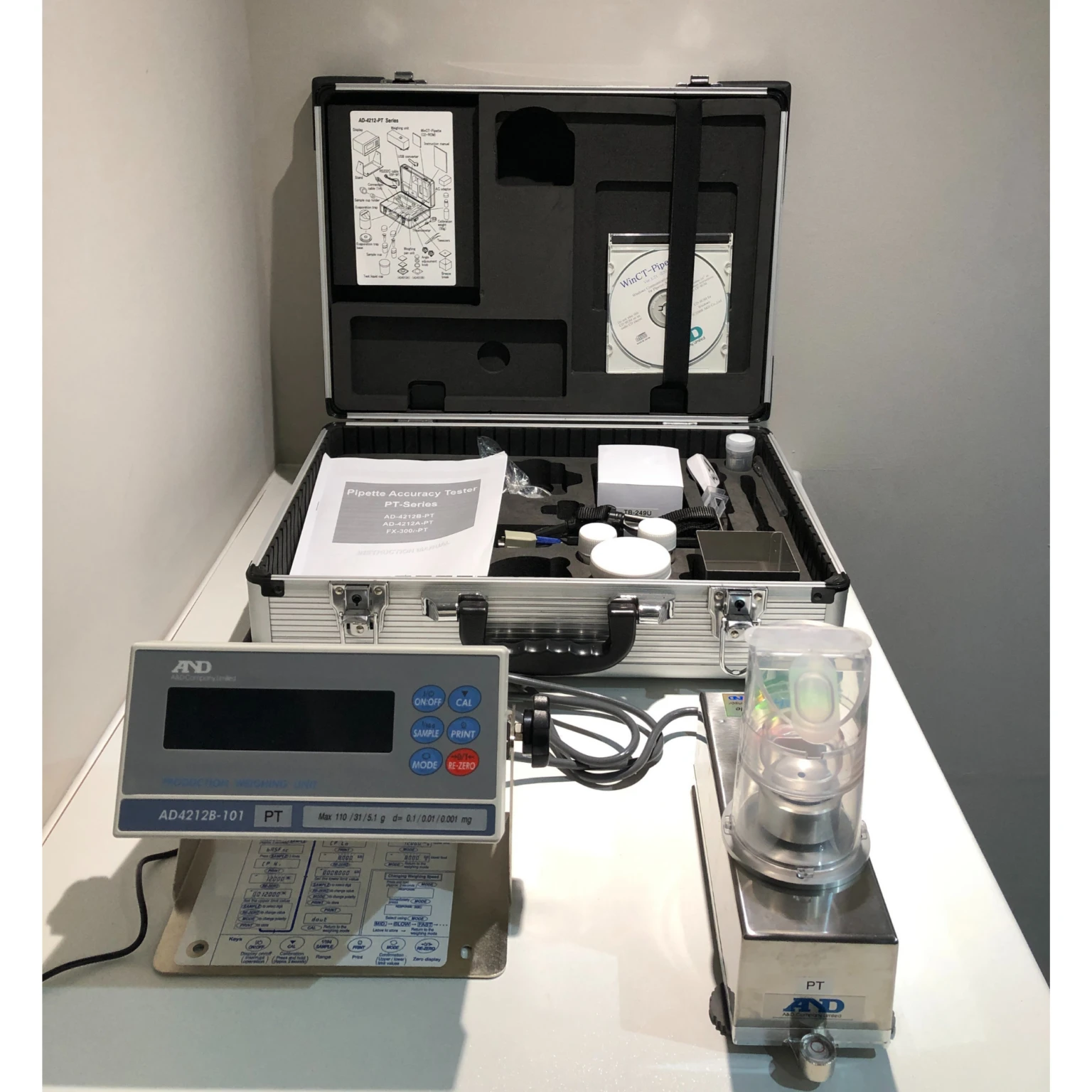 A&D AD4212B-PT Pipette Accuracy Tester with AD4212B-101 Weigh Module Balance