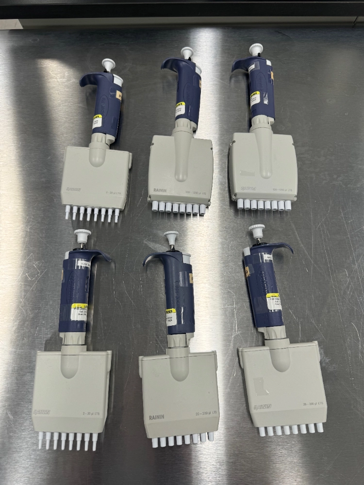 Rainin Pipet-Lite Multichannel Pipettes - Quantity 6