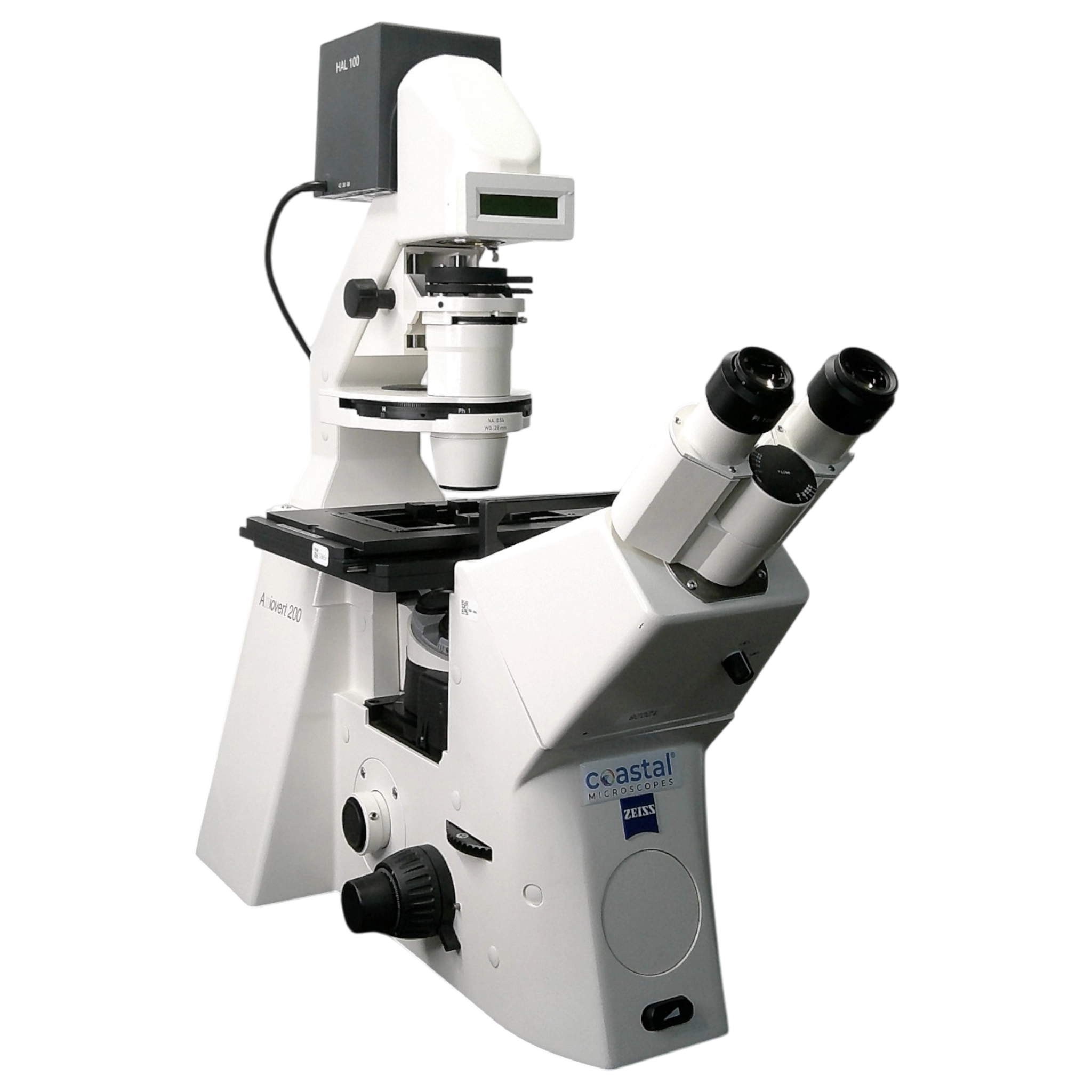 Zeiss Axiovert 200 Inverted Phase Contrast Fluorescence Trinocular 1005-813  Microscope