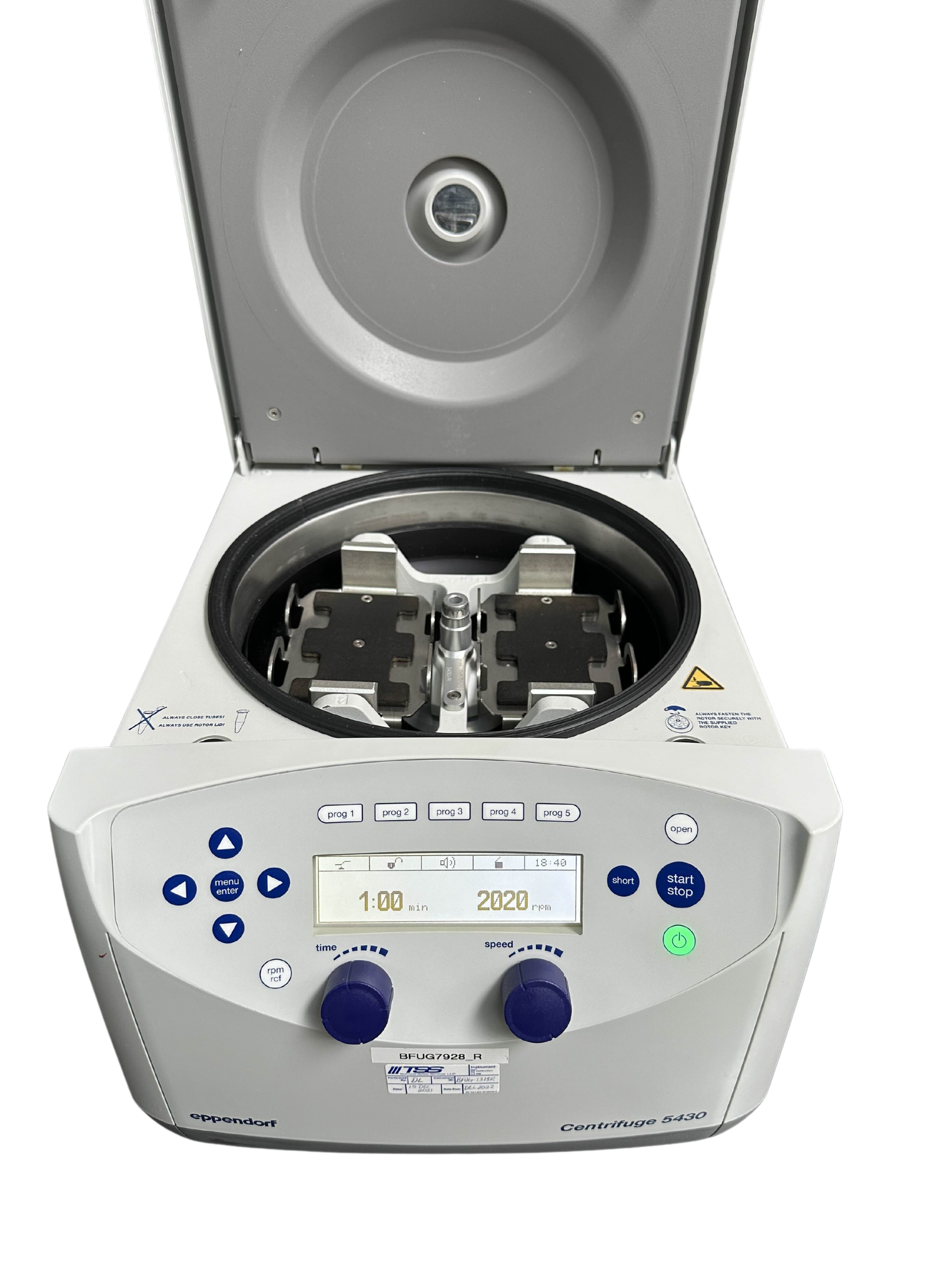 Eppendorf 5430 Refrigerated Centrifuge w/ A-2-MTP Rotor Lid 5430