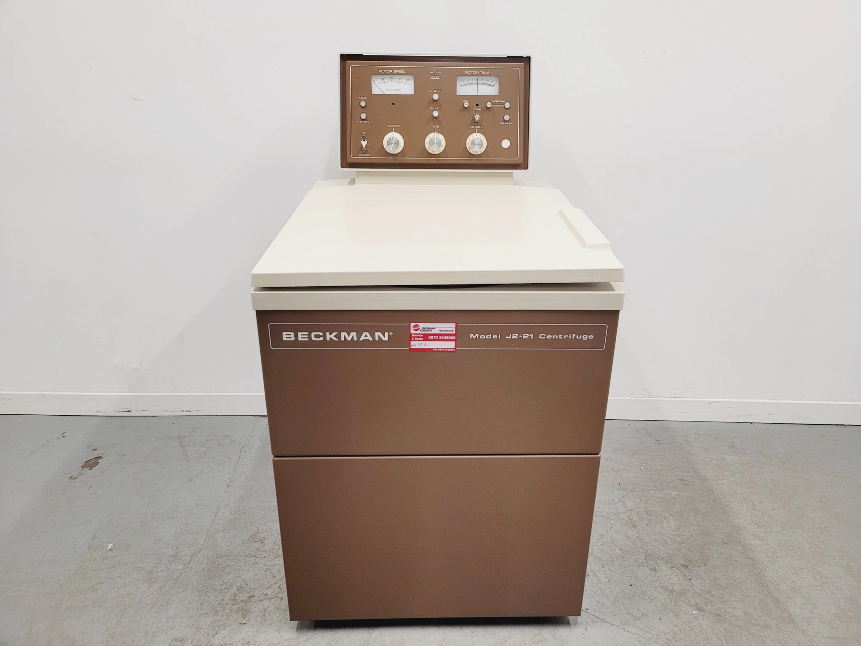 Beckman J2-21 Floor Standing Refrigerated Centrifuge Lab