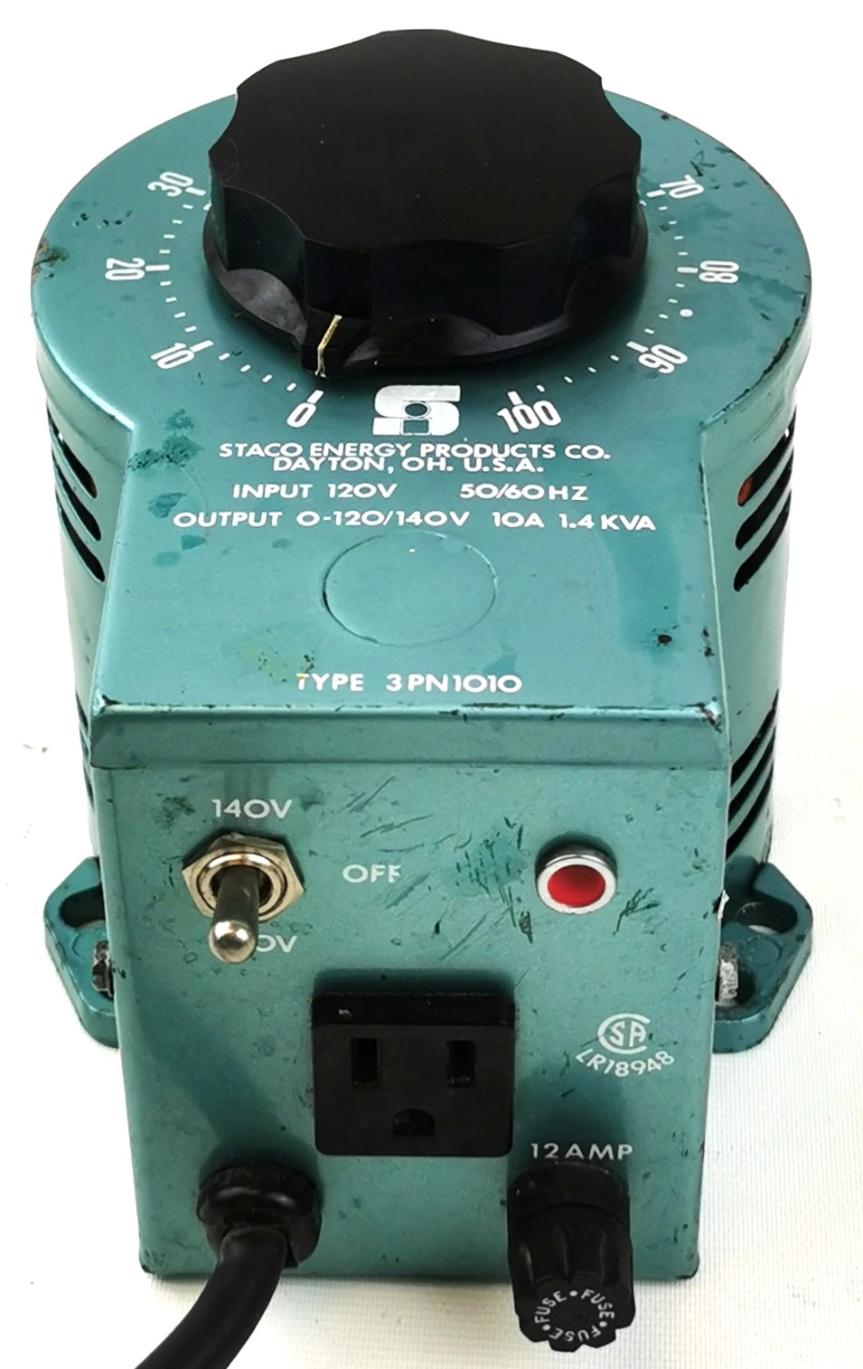 Staco 3PN1010 Variable Autotransformer