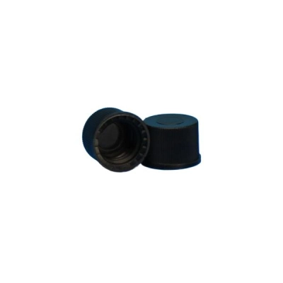 Bellco 10-425mm Solid Top, Black Polypropylene Cap Unlined  (Qty 1000) 2070-07543