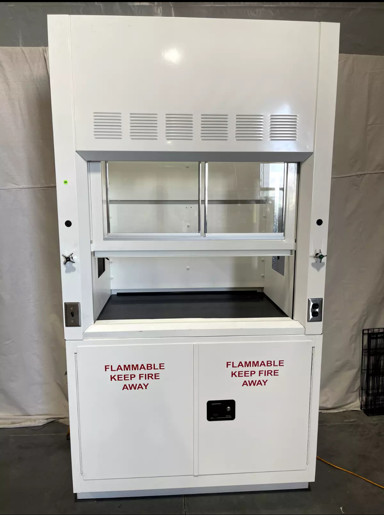 Fisher American 4' Laboratory Fume Hood w/ Fisher American 4" fireproof cabinet