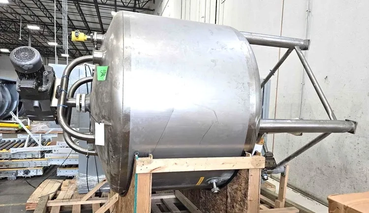 500 Gallon Feldmeier Jacketed Sanitary 316L Stainless Steel Mix Tank/Kettle with Sweep/Scrape agitation