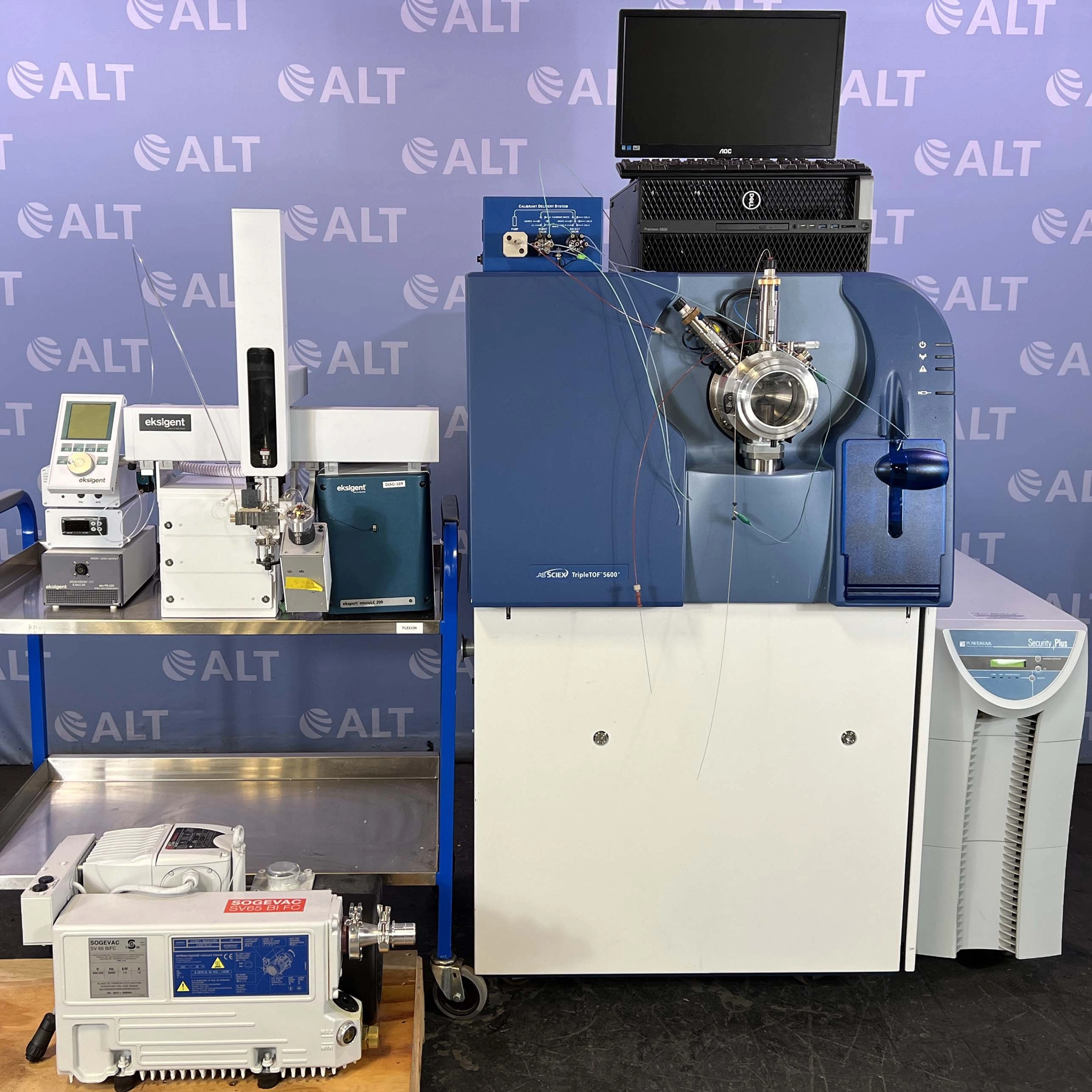 AB Sciex 5600+ TripleTOF Mass Spectrometer With Calibrant Delivery System, Eksigent Ekspert Micro LC 200, Pump &amp; Powervar UPS