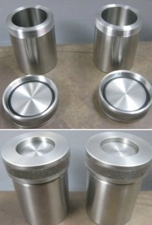 SPEX MILL 8000 GRINDING VIAL 50 ML CONTAINERS, STAINLESS, 2" X 2 ½", CAPS WITH O-RINGS IDEAL FOR GE