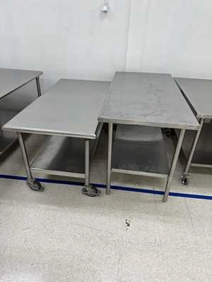 Lot 25 Listing# 789502 Lot of 2 Stainless Steel Tables