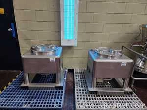 Lot 206 Listing# 954829 Lot of 2 Stainless Steel Storage Tote Bins