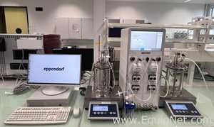 Eppendorf SciVario Twin Bioreactor With Mettler Toledo Balances and Eppendorf Computer