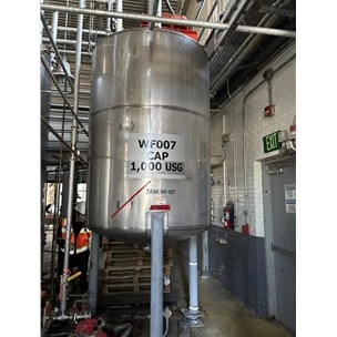 Used 1000 Gal Stainless Steel Tank For Sale