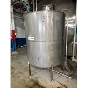 Used 1000 Gal Stainless Steel Mix Tank For Sale