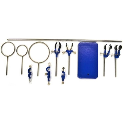 Eisco Steel Retort Base Stand And Rod Set:Clamps And Supports