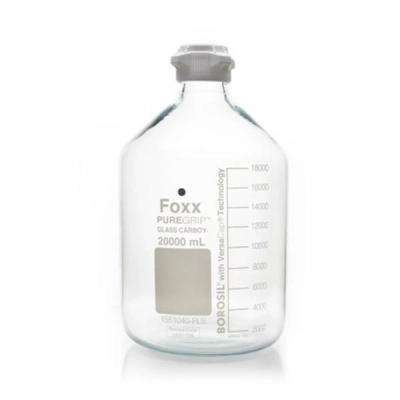 Foxx Life Sciences PUREGRIP Rhino Safety Coated Glass Carboy Foxx Life Sciences PUREGRIP Rhino Safety Coated Glass Carboy