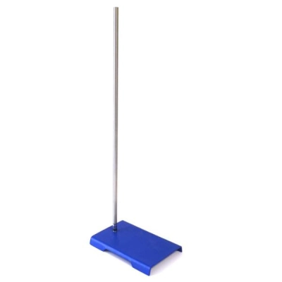 Eisco 3 Piece Lab Stand - Base: 8”x5.5” - Assembled Rod: 23”L x 12mm Diameter STDRDSPL