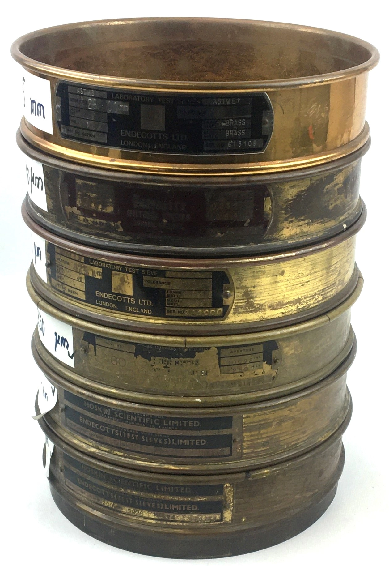 Endecotts 8" Brass Sieve Kit (Set of 6)