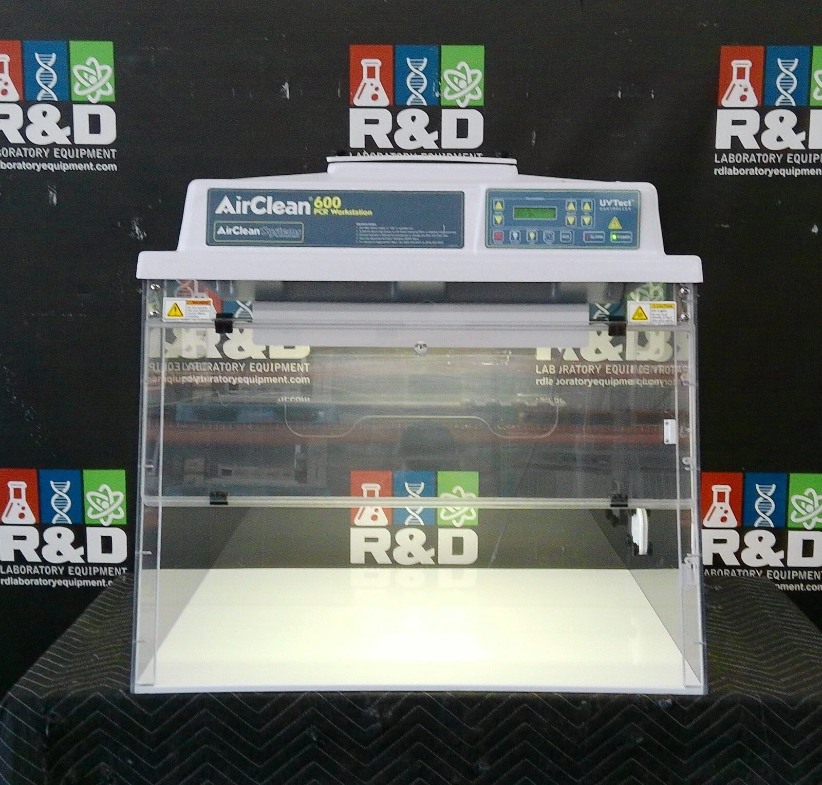 AirClean Systems PCR 3ft Laminar Flow Workstation w/HEPA &amp; Blower, FULLY TESTED