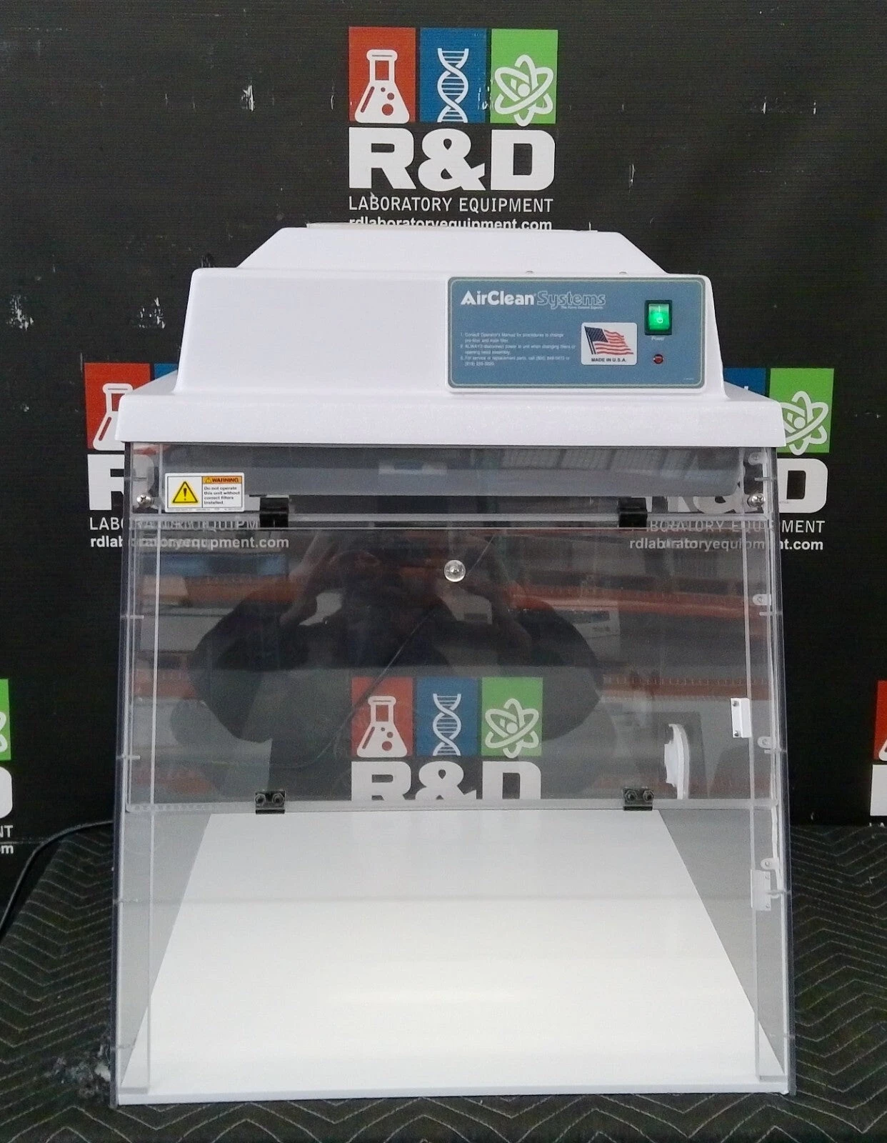 AirClean Systems PCR 2ft Laminar Flow Workstation w/HEPA &amp; Blower, FULLY TESTED