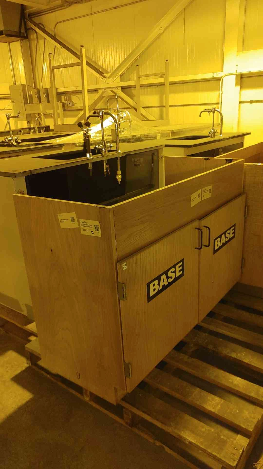 4' Wooden Casework Hood Cabinet for Base Chemical Storage