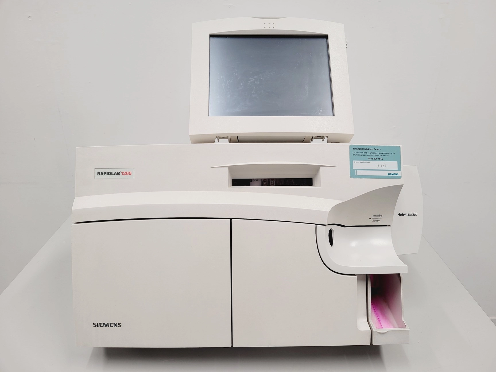 Siemens Rapidlab 1265 Blood Gas Analyser Lab